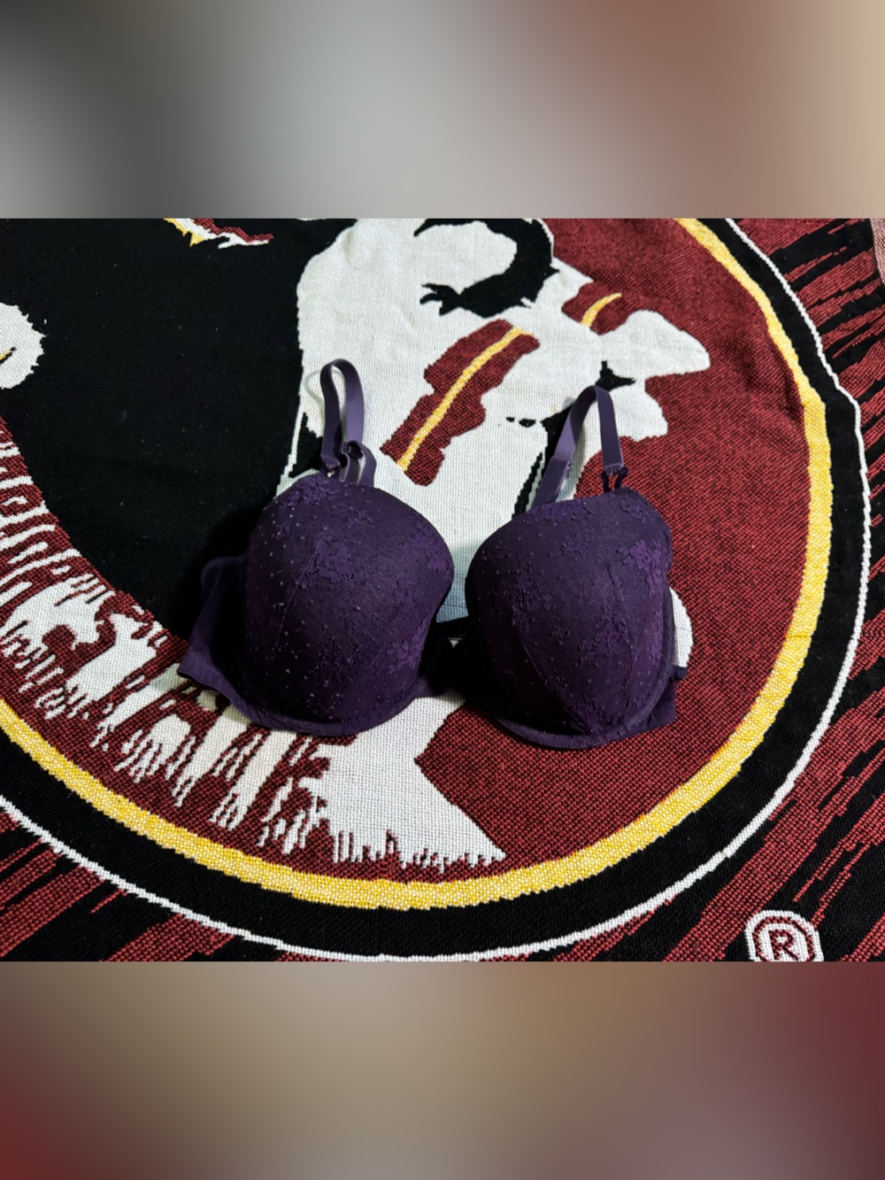Victoria's Secret Dark Purple Lace Demi Bra